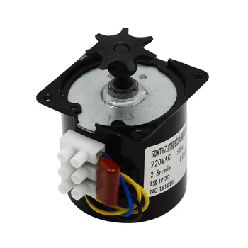 

220V AC 14W Micro Gear Motor 60KTYZ 50Hz Permanent Magnet Synchronous Gear Motor Low Speed 2.5 r/min