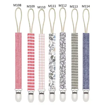 

Soother Holder Cotton Baby Pacifier Clip Pacifier Chain Dummy Clip for Nipples F3ME