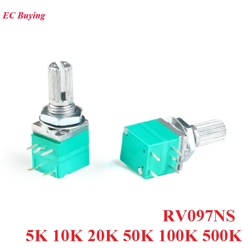 5pcs RV097NS 5pin RK097NS RV097 5K 10K 20K 50K 100K 500K with a Switch ...