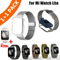 Correa de reloj 2 en 1 para Xiaomi Mi Watch Lite /Redmi Watch 2/2 Lite, funda protectora de Metal, pulsera de reloj para Mi Watch Lite