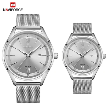 

NAVIFORCE New Couple Watch Luxury Brand Quartz Men's Watch Women Simple Wristwatch Clock Male Female Waterproof Lovers Gift 2020