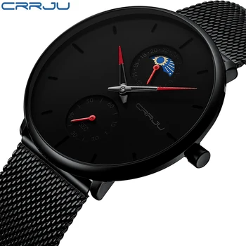 

CRRJU Watch Men 24 Hour Sport Luxury Ultra-thin Men's Watch Fashion Waterproof Men Watch Clock Relogio Masculino Reloj Hombre