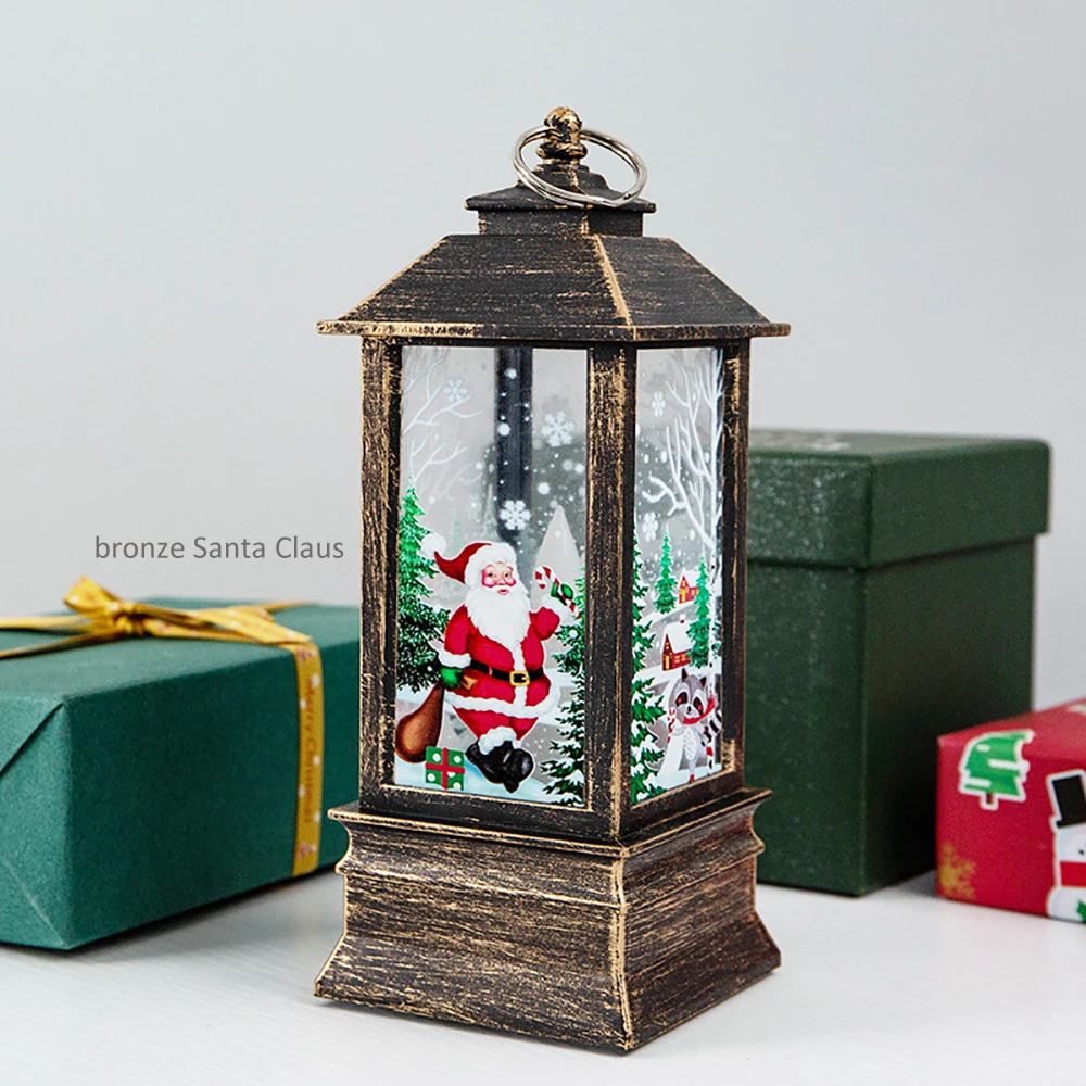 Новинка освещение Снеговик Лось старый человек Декор лампа для дома 3* AAA батарея питание Милая лампа настольное украшение Рождественский орнамент