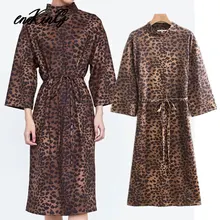 Осеннее женское платье миди в английском стиле, винтажное платье с леопардовым принтом и поясом, vestidos de fiesta de noche vestidos, блейзеры