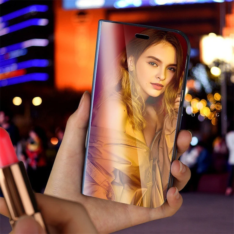 360 Penutup Penuh Cermin Plating Flip Case untuk Huawei Kehormatan 7A Dua L22 AUM AL20 L29 Pelindung Cellphone Cover 8A 7C Pro 8C 8X