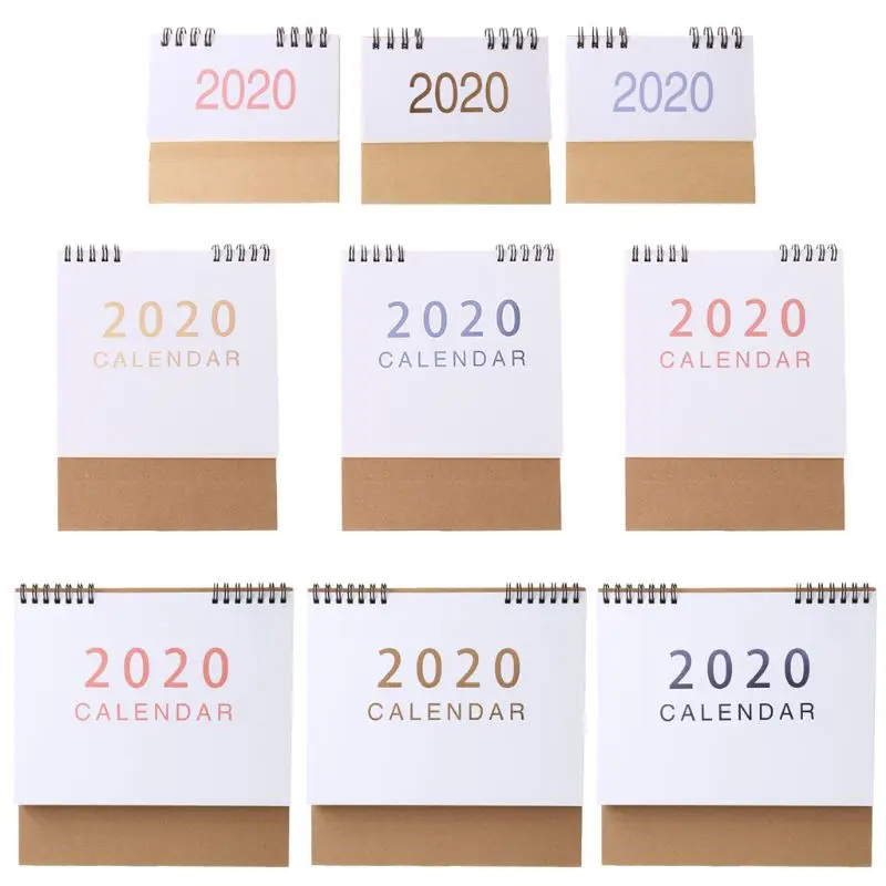 

Simple Desktop Standing Calendar 2020 Double Coil Calendar Memo Daily Schedule Table Planner Yearly Agenda Desk Organizer