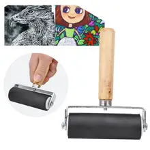 10 см резиновый печатающий инструмент для штамповки с деревянной ручкой