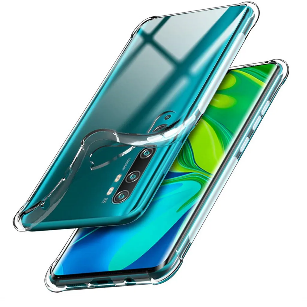 Прозрачный Чехол для телефона Xiaomi mi Note 10/Note 10 Pro нескользящий защитный Xiao CC 9