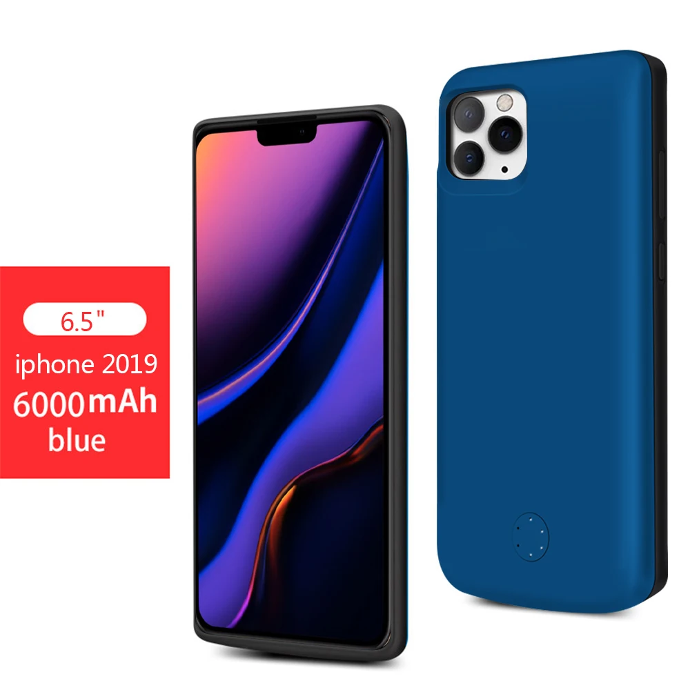 Батарея чехол для iphone 11 Pro Max внешний аккумулятор зарядное устройство чехол для iphone 11 6000 мАч Зарядное устройство Чехол - Цвет: i 11 Pro Max 6.56