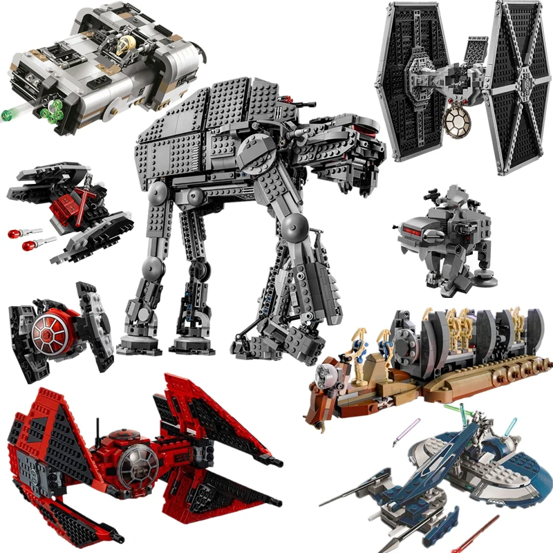 

New Legoinglys Star Wars Tie Fighter Heavy Assault Walker Model Building Blocks Brick Toys For Children 75234 75240 75189 75210
