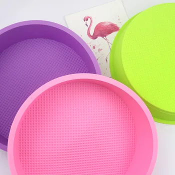

ming hao Currently Available Single Diamond Bottom Circle Silicone Cake Mold Decoration Mold Baking Mould 10 Inch Mousse Cooking