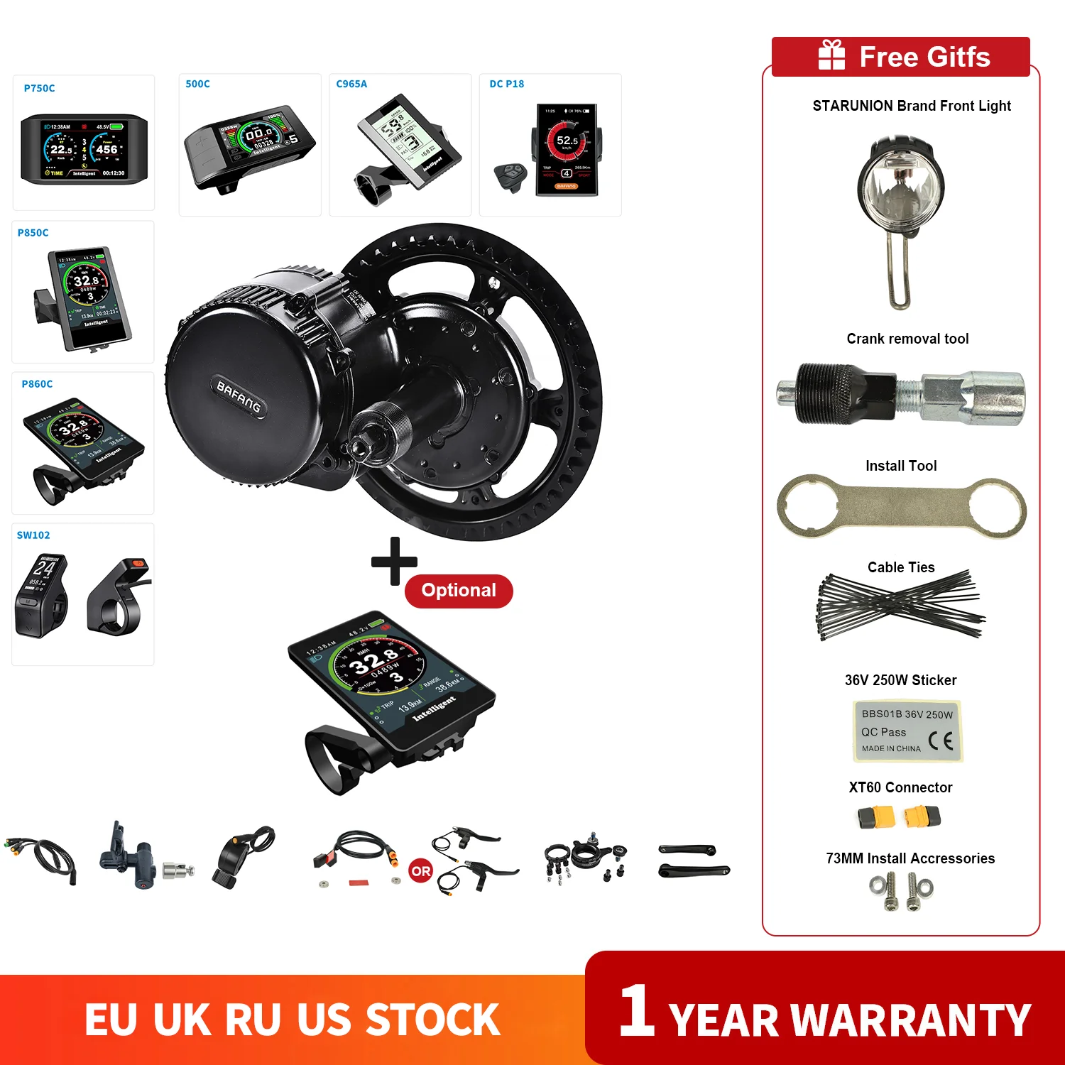 Bafang Bbs02b 48v 500w Mid Drive Motor 8fun Bicycle Electric Ebike  Conversion Kit Mid Drive Ebike Kit Newest Version - Electric Bicycle Motor  - AliExpress