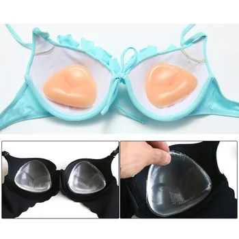 

Silicone Breast Pads Bra Gel Invisible Heart Padding Inserts Push Up Bra Breast Bra Cleavage Triangle Pads Breast Enhancer