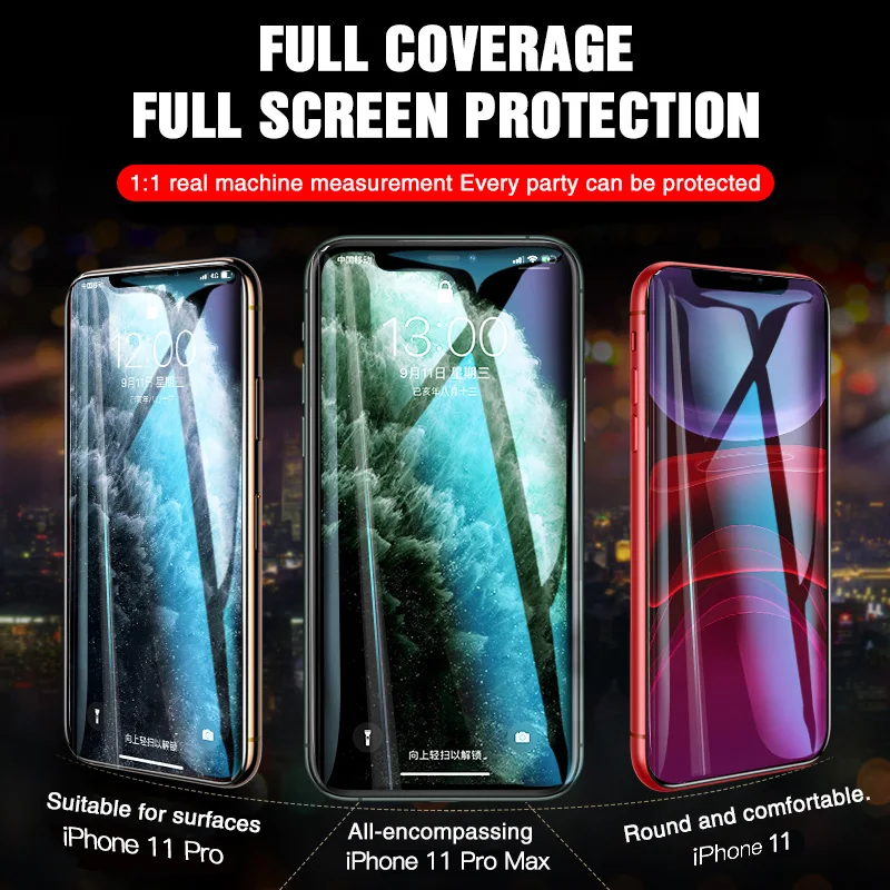 360D защитное стекло на iPhone 11 Pro Max X XR XS Max защита экрана iPhone 6 7 8 Plus закаленное стекло на iPhone 11 стекло