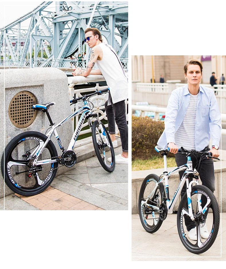 Excellent New Brand Mountain Bike Carbon Steel Frame 21/27 Speed Dual Disk Brake Bicycle Outdoor Sports Bicicleta 1 Excellent New Brand Mountain Bike Carbon Steel Frame 21/27 Speed Dual Disk Brake Bicycle Outdoor Sports Bicicleta 1