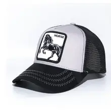 С биркой broidery лошадь Snapback бейсболка для дальнобойщика козырек животных фермы