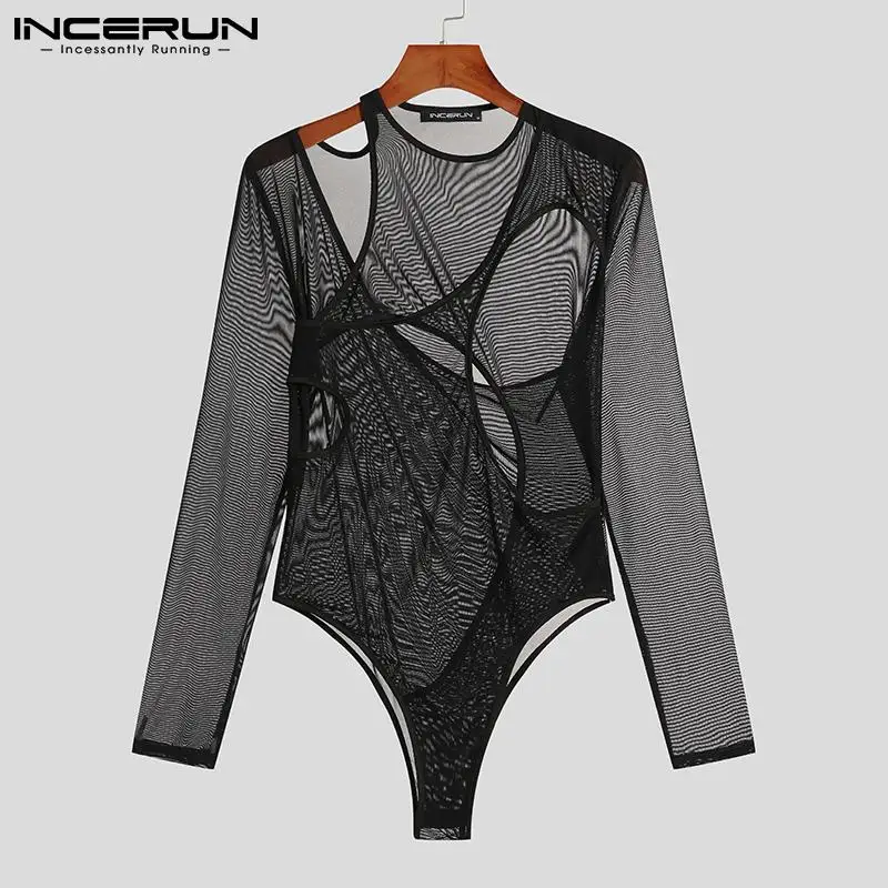 Men Bodysuits Men Jumpsuits Men Lingerie Mesh Bodysuits for Men S-5XL