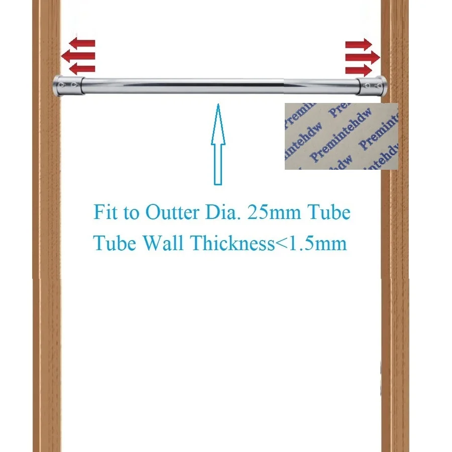 2Pcs Wall To Wall Tightening Compress Insert Pad For 25mm Hanging Tube Pipe Rod End Nail Free