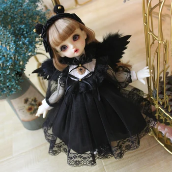 

Hot Black Angel Clothes Set For 1/6 1/3 BJD Dolls Brain-Training Toy For Children Kids Educational Toys Birthday Gift - No Doll