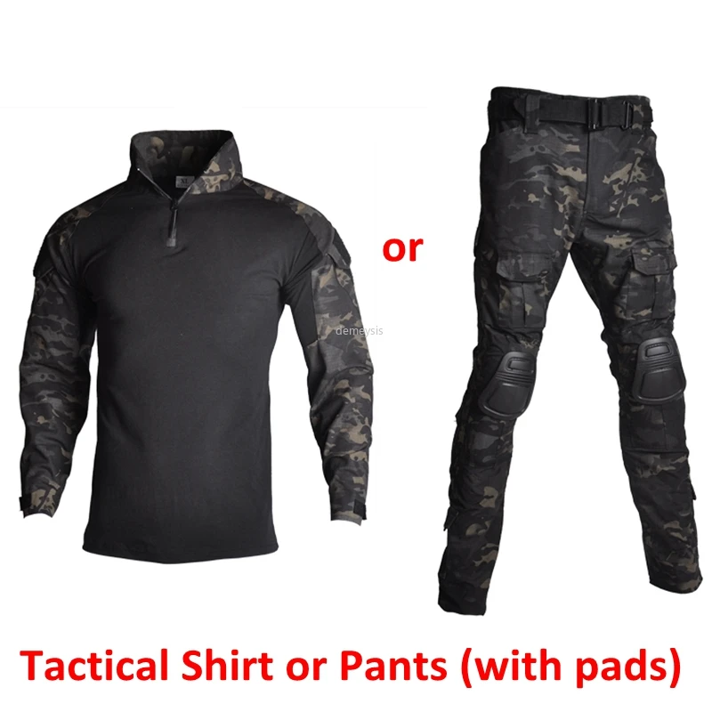 

Men Tactical Uniforms Shirt or Pants Camouflage Military Hunter Clothing Airsoft Paintball CS Combat Hunting Clothes