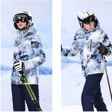 S двойной борт одноплатный длинные красные лыжный костюм, Ки костюм Для женщин костюм на открытом воздухе Водонепроницаемый альпинизм