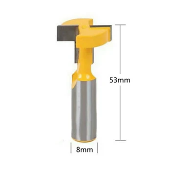

1pc Carbide Round Shank T-Slot Router Bit Woodwork Tenon Cutter Tools Tackle