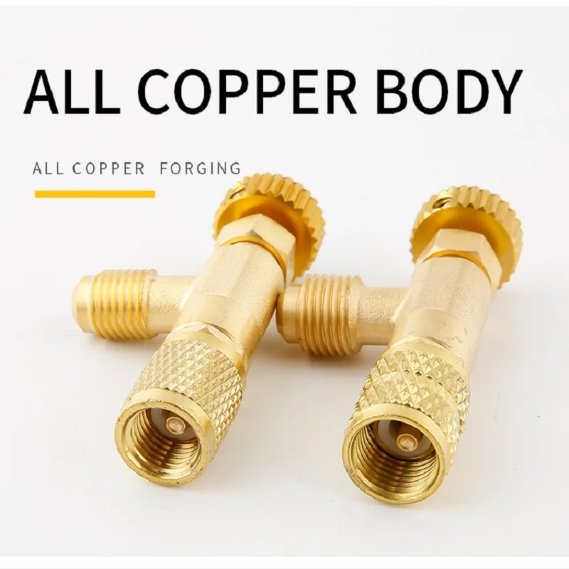Refrigeration Charging Air Conditioning Adapter For R410A R22 1/4" Liquid Safety Valve Hose Copper | Обустройство дома