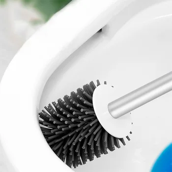 

Bathroom Toilet Brush Rubber Head Holder Cleaning Brush For Toilet Wall Hanging Household Floor Cleaning Bathroom Accessories