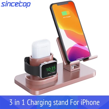 

3 in 1 Charger Dock Station Phone Holder For Apple Watch Stand Mount Charging Stand For iPhone 11pro/x/8/7/6SP/SE for Airpods