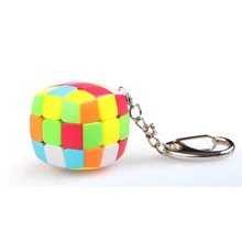 Высокое качество QiYi MoFangGe 3x3x3 брелок волшебный куб головоломка скорость брелок для ключей Мини кулон в виде хлеба цепь игрушки
