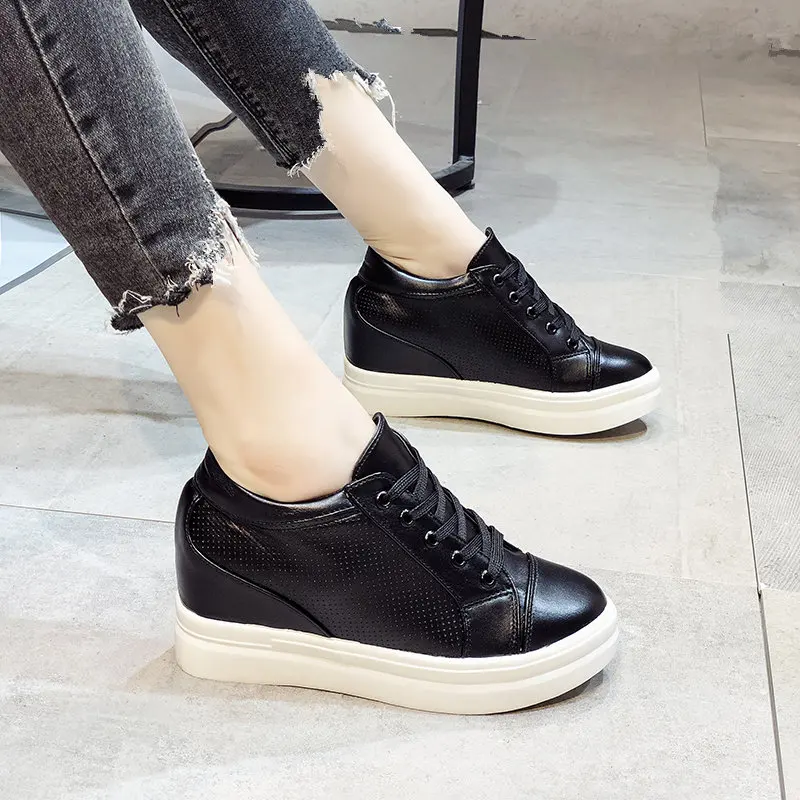 

Shoes Woman 2019 Dress Flats Women Clogs Platform Tennis Female Autumn All-Match Modis Round Toe Casual Sneaker Increas Height