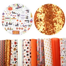 10 штук 20*34 см Хэллоуин тема искусственная кожа листы, материалы для ручных поделок для изготовления домашних мероприятий, 1Yc7992