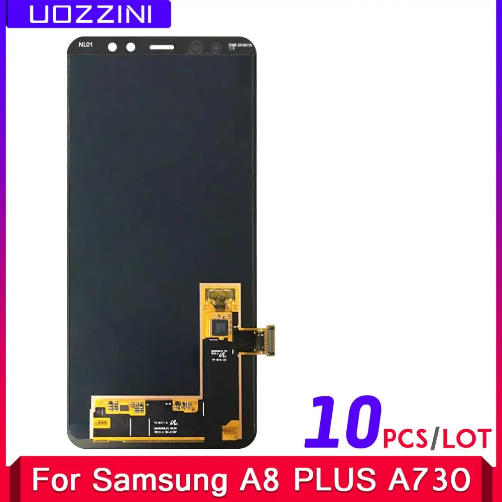 

10 Pcs/Lot New Lcds For Samsung Galaxy A8 Plus 2018 A730 A730x Touch Screen Digitizer Assembly Replacement