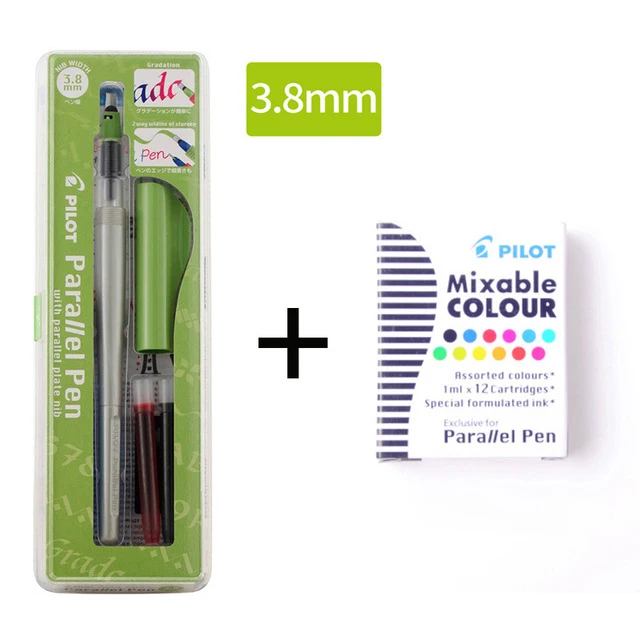 3.8mm-ink Пилот параллельная каллиграфия Duckbill ручка FP3-SS специальное искусство готический Цветок шрифт английское искусство офисные канцелярские принадлежности - Цвет: 3.8mm-ink