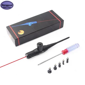 

8303 Button Version Red Dot Laser Boresighter Bore Sighter Collimator Laser Sight For Hunting .22 to .50 Caliber Rifies with Box