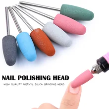 Venda quente 6 peças/set prego silicone cabeça de polimento máquina moagem especial cabeça escova ferramenta(China)