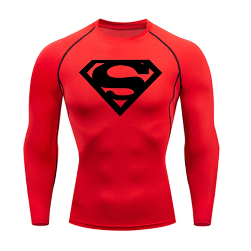 Зимнее термобелье, Мужская компрессионная одежда, тренировочный комплект для фитнеса, кальсоны, зимняя мужская быстросохнущая рубашка, спортивный костюм - Цвет: shirts