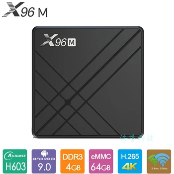 

X96M Allwinner H603 Smart TV Box Android 9.0 4G 64G Media player 4K Google Voice Assistant WiFi Support IPTV Media Player
