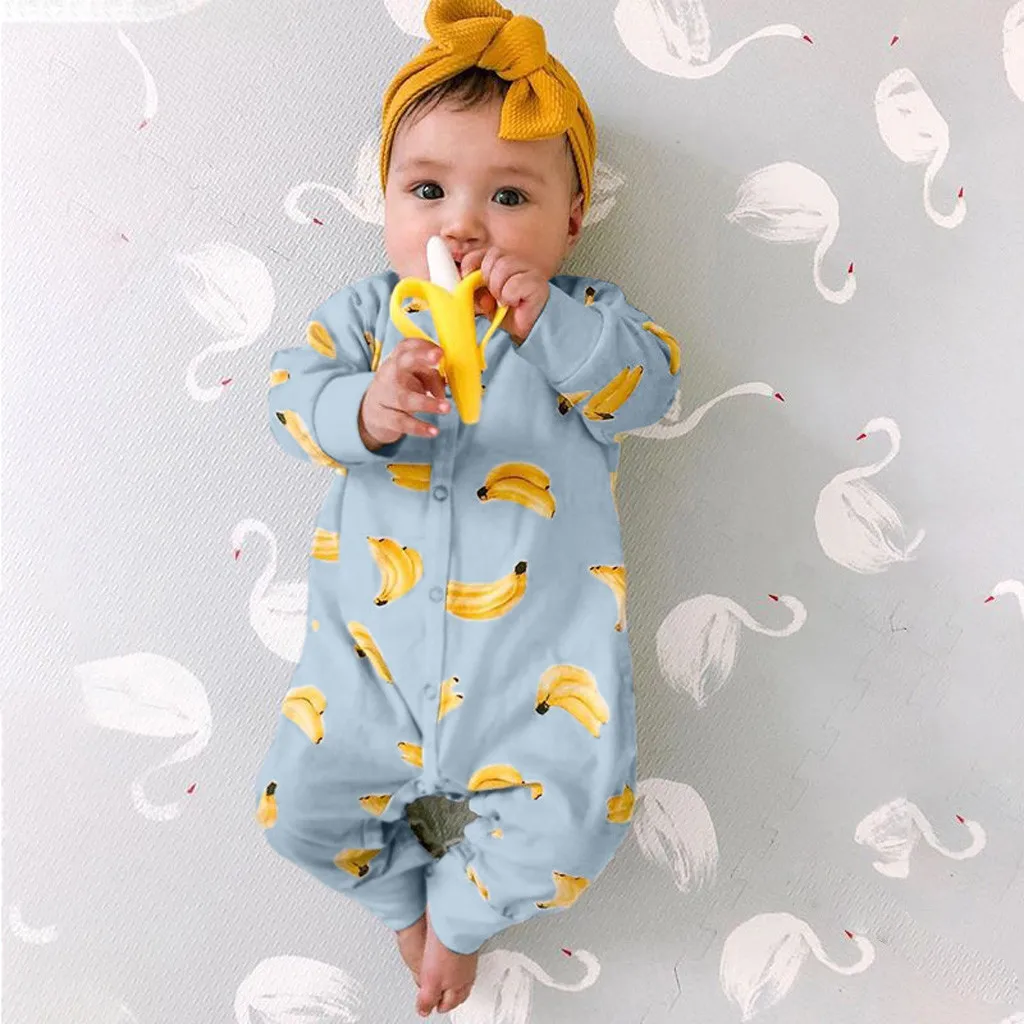 

new born baby clothes baby boy romper winter clothes costume romper onesie disfraz bebe halloween kombin Cartoon Banana 0-12m Z4