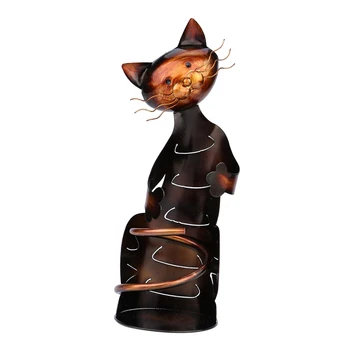 

Decorative Cat Wine Bottle Holder Sculpture for Tabletop Wine Rack Storage Shelf