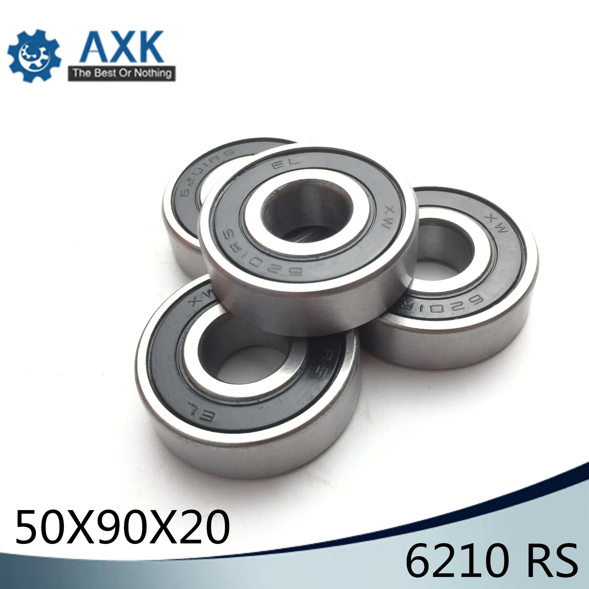 6210RS Bearing ABEC-3 (1 PCS) 50x90x20 mm Deep Groove 6210-2RS Ball Bearings 6210RZ 180210 RZ RS 6210 2RS EMQ Quality