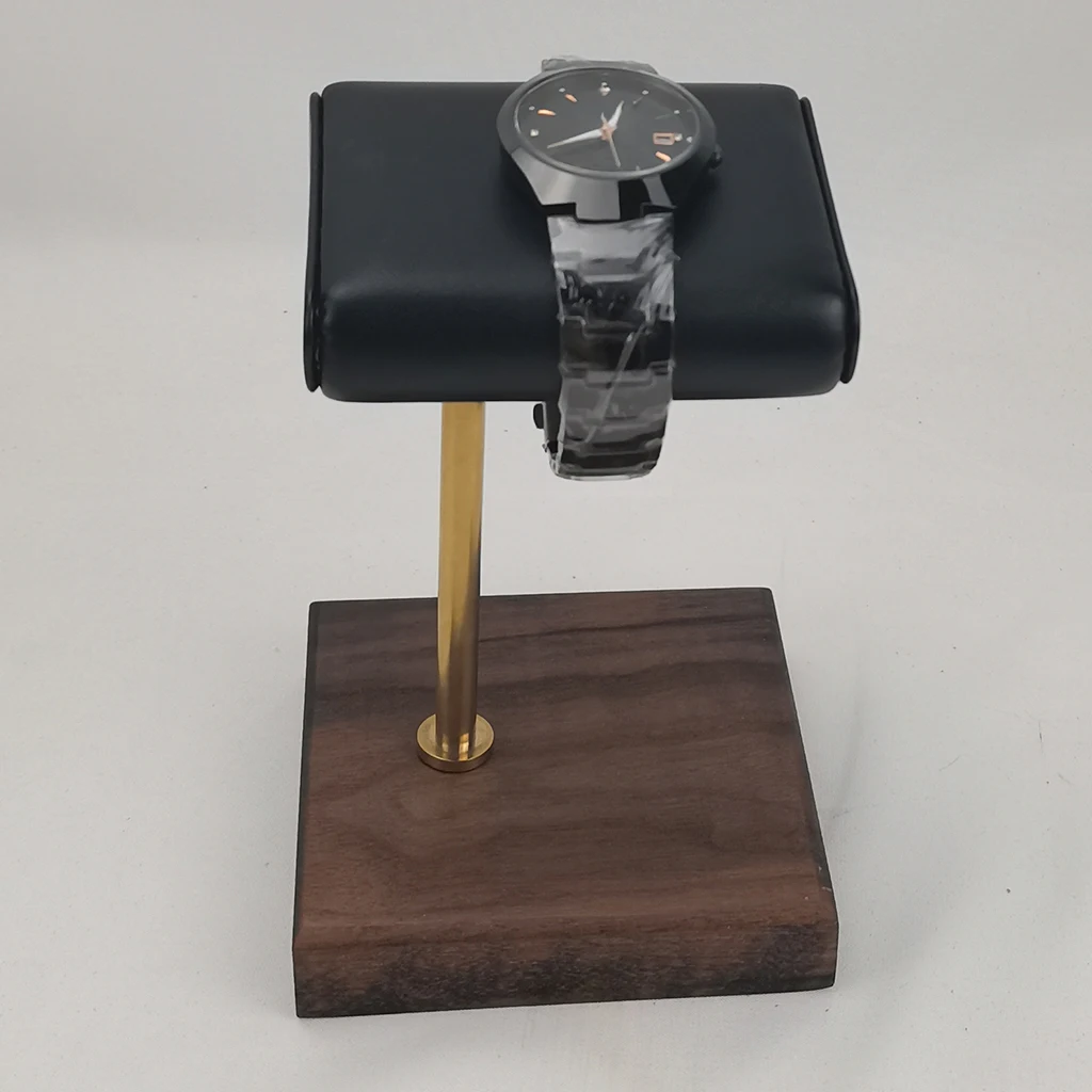 Marble and PU Leather Watch Holder Stand for Display Showcase Exposition