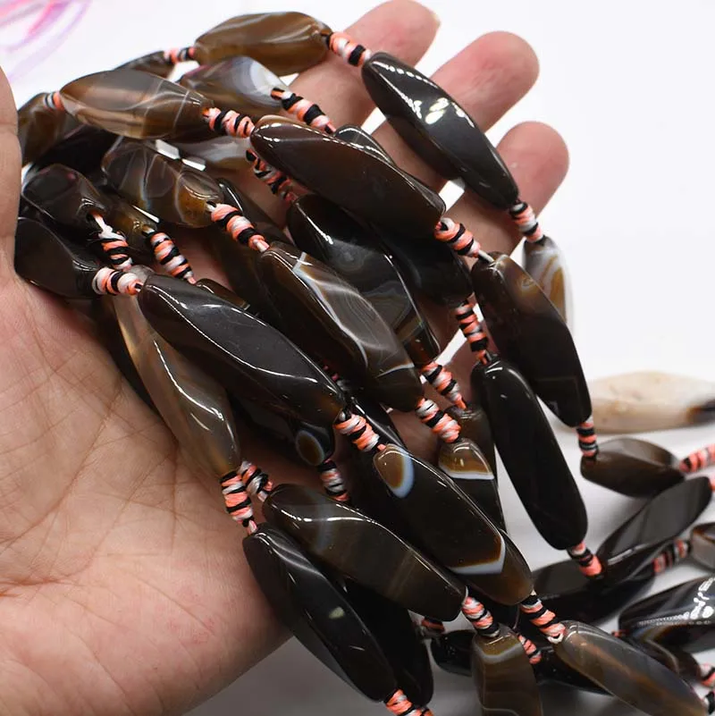 2strands/lot Smooth irregular dark coffee agate natural stone beads For DIY Necklace Bracelet Earring Pandant Jewelry Making