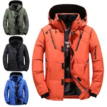 Модная мужская куртка, пальто, высокое качество, зимняя куртка, теплая, утолщенная, стройнящая и подгоняющая, короткий пуховик, на молнии, с капюшоном, верхняя одежда, пальто