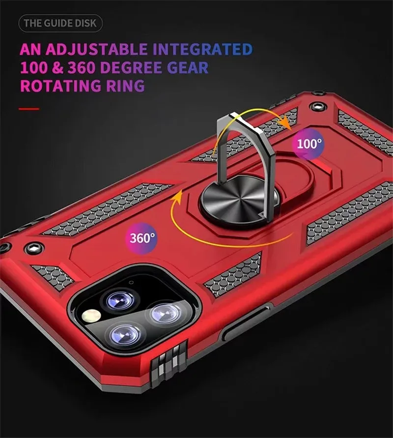 Чехол для iphone 11 Pro Max 7 8 6 6S Plus, роскошный защитный чехол с магнитным кольцом, силиконовый чехол для телефона для iphone X, XR, XS, Max, задняя крышка, чехол