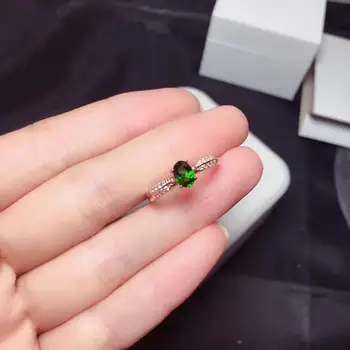 

Diopside ring Natural And Real Diopside Ring Wedding Engagement Rings for Women 925 sterling silver Ring