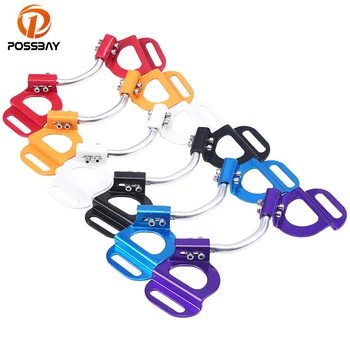 

POSSBAY blue Universal Adjustable Pitch-row Car Battery Tie Down Battery Bracket auto aluminum Holder car battery accessories