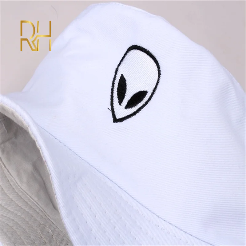 Черная белая одноцветная Панама с инопланетянами унисекс Bob cap s хип хоп Gorros