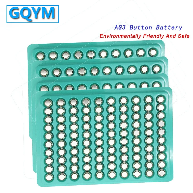 

500PCS Factory Price AG3 1.55v Button Battery 192 G3 SR41SW 384 LR736 V3GA LR41 LR736 Alkaline watch battery