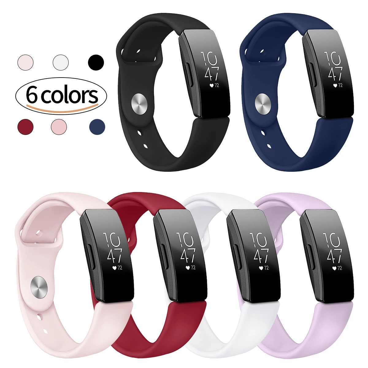 Силиконовый ремешок для часов Fitbit Inspire HR Smart Loop Back Watch Сменные аксессуары